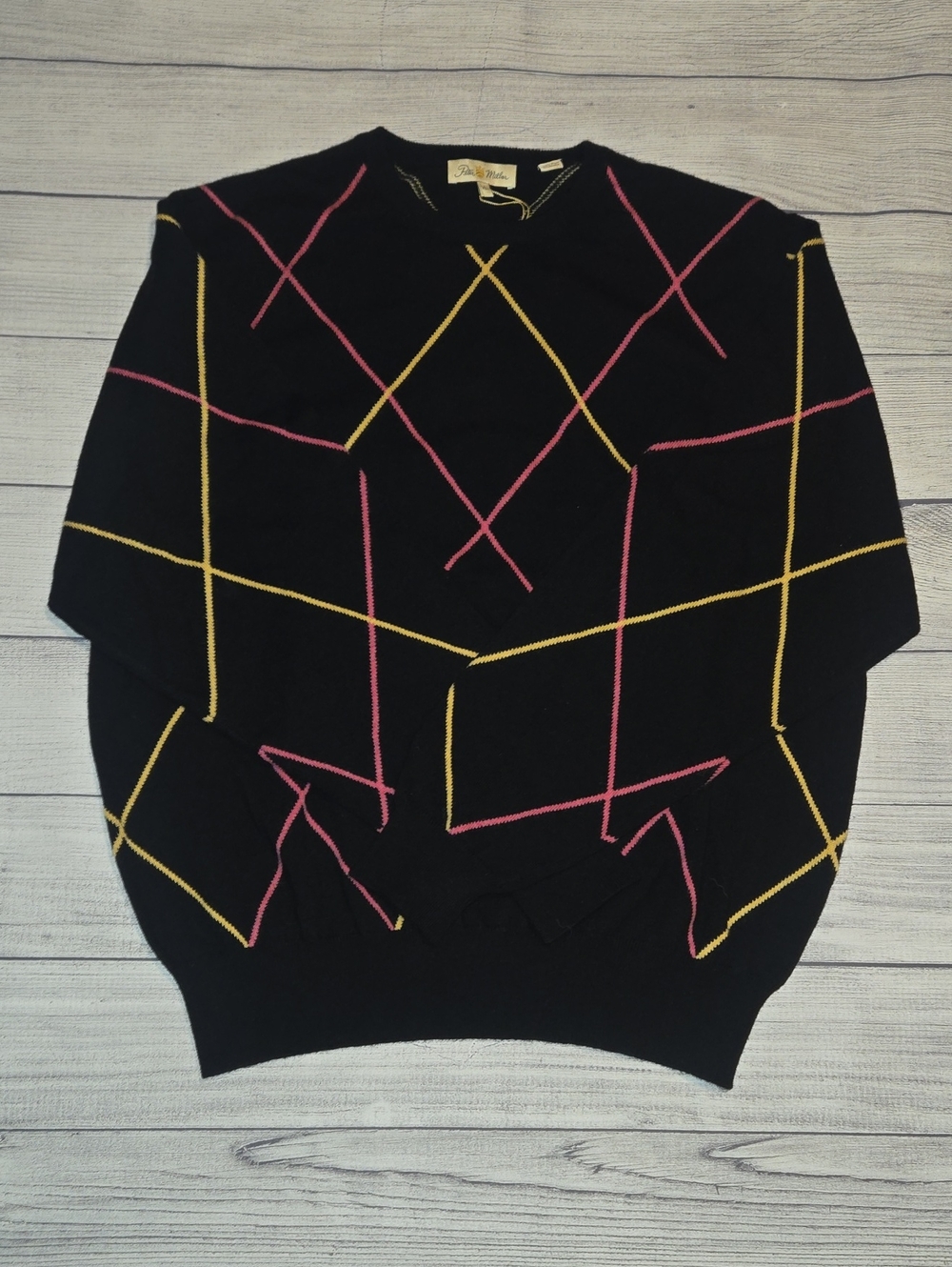 Peter Millar Men's Raker Crewneck 100% Cashmere Black Size XL NWT
